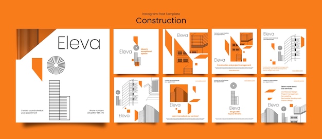 Publicaciones de Instagram de proyectos de construcción