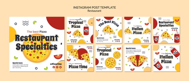 Publicaciones de instagram de restaurante de comida deliciosa