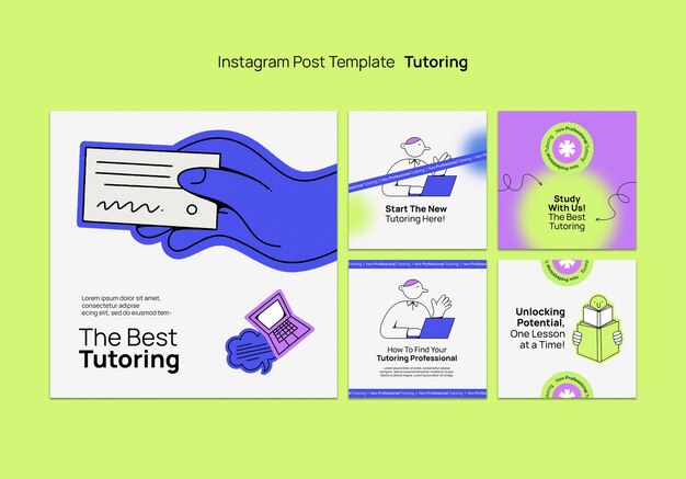 Publicaciones en Instagram del servicio de tutoría