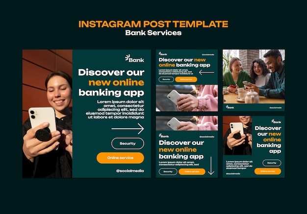 Publicaciones de instagram de servicios bancarios