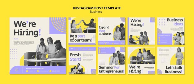 Publicaciones de instagram web de negocios
