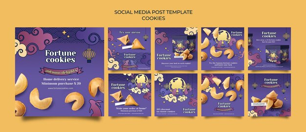 Publicaciones en redes sociales de las cookies de la fortuna