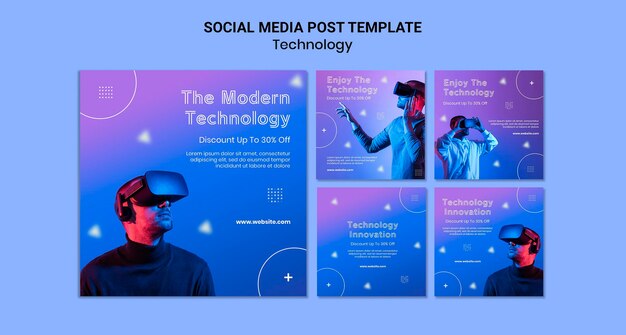 Publicaciones en redes sociales de realidad virtual
