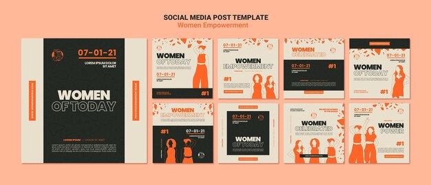 Publicaciones en redes sociales sobre empoderamiento de las mujeres
