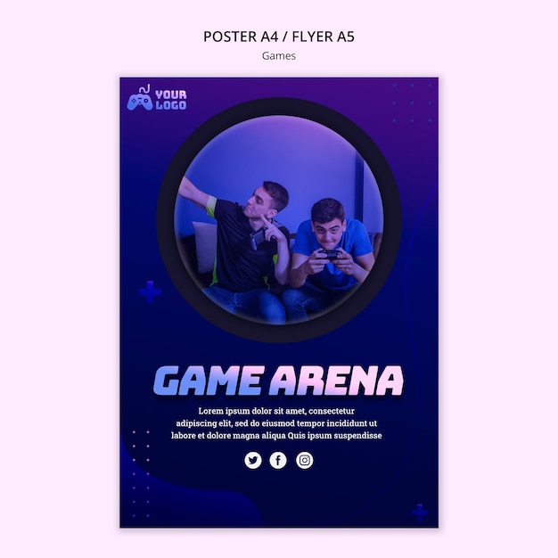 Punto di gioco del modello di poster
