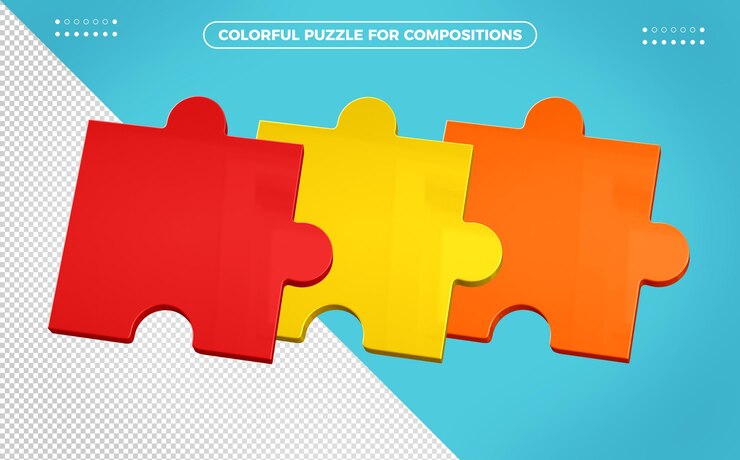 PSD gratuito puzzle per la giornata dei bambini