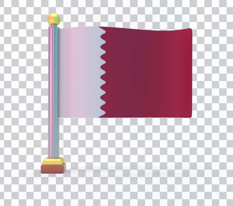 PSD Gratis qatar flag front side