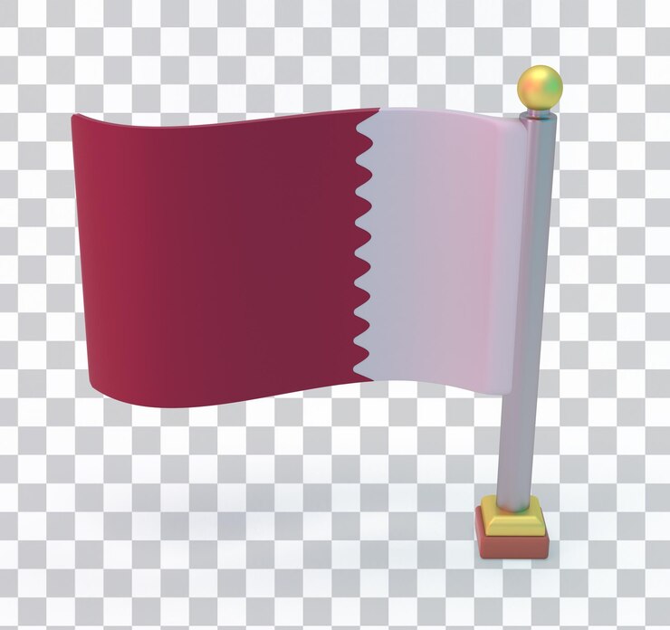 PSD Gratis qatar flag front side
