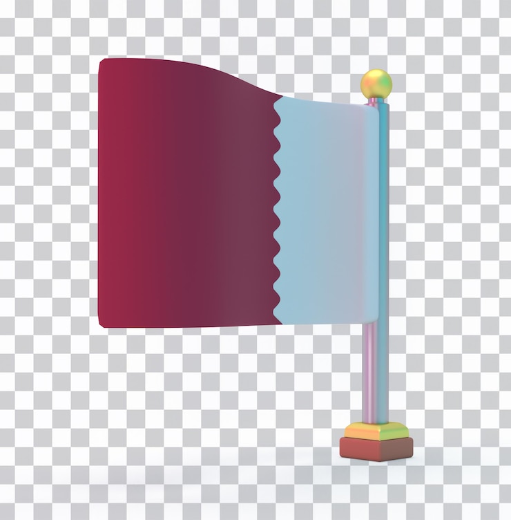 PSD Gratis qatar flag left side