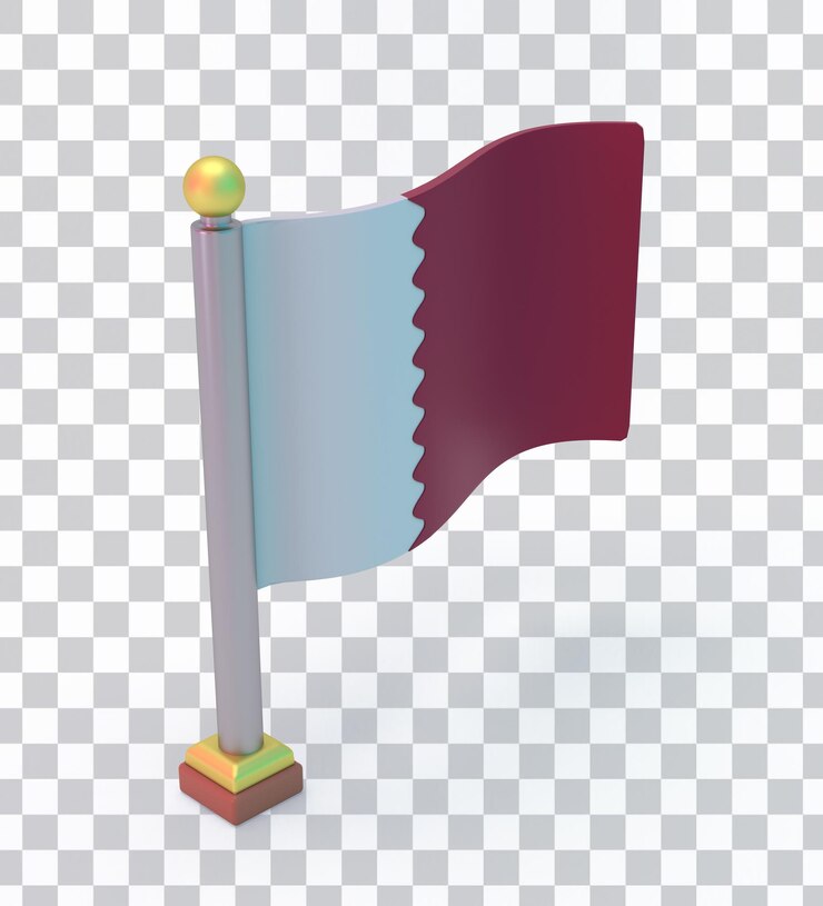 PSD Gratis qatar flag left side