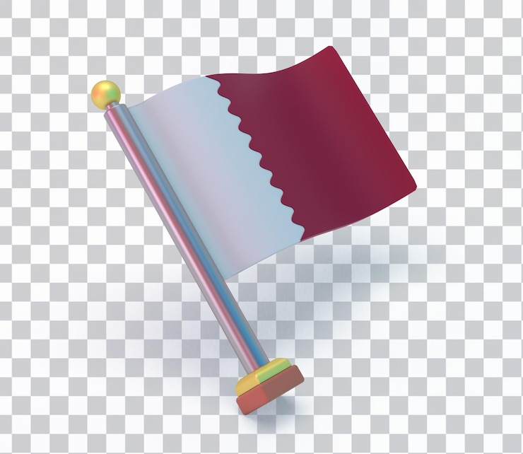 PSD Gratis qatar flag left side