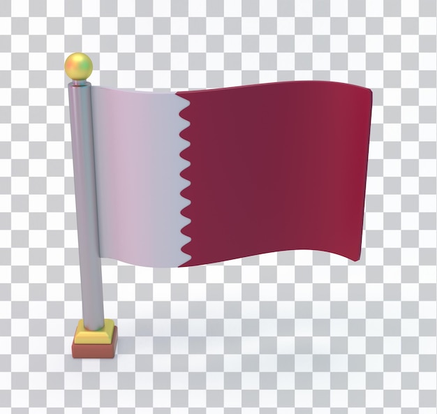 Gratis PSD qatar vlag voorzijde