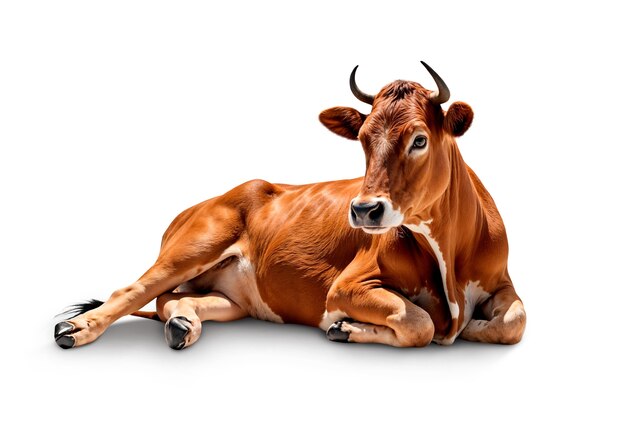 Qué hermosa foto de una vaca.