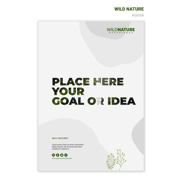 Por qué plantilla de póster de naturaleza salvaje
