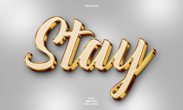 Quédate efecto de texto editable en 3D