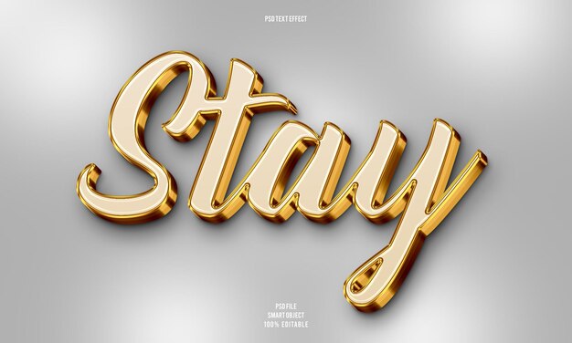 Quédate efecto de texto editable en 3D