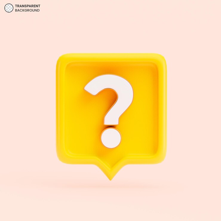 PSD Gratis question mark on bubble speech sign icon 3d rendering