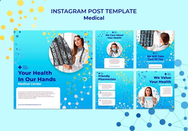 Raccolta di post di instagram del centro medico