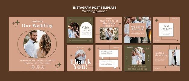 Raccolta di post di instagram di wedding planner