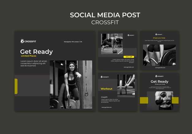 Raccolta di post di Instagram per esercizi di crossfit