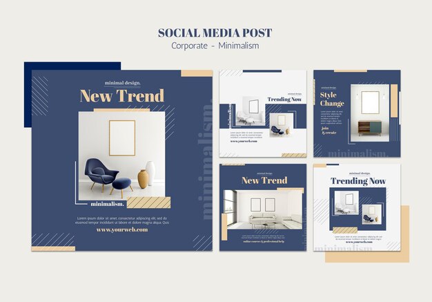 Raccolta di post di Instagram per l'interior design