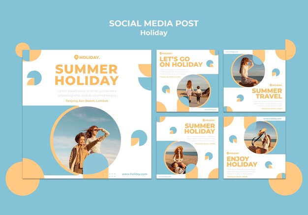 Raccolta di post di Instagram per le vacanze estive