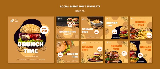 Raccolta di post su Instagram per il brunch