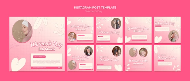 Raccolta di post su Instagram per la celebrazione della festa della donna