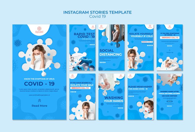 Raccolta di storie su Covid-19 instagram