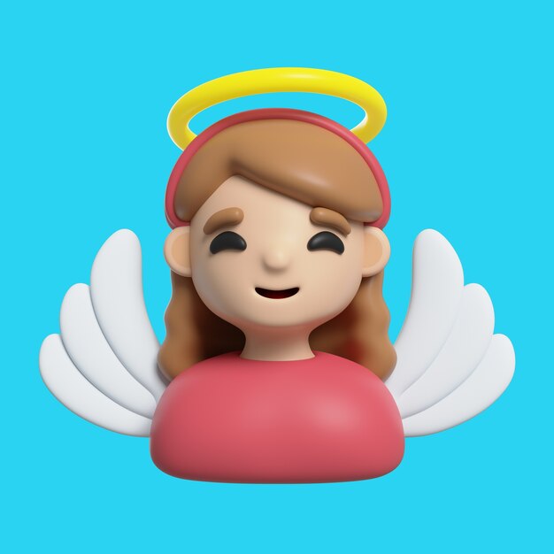 Ragazza avatar emoji icona 3d