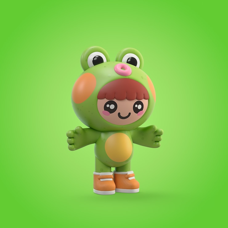 PSD gratuito ragazzo in 3d con un costume