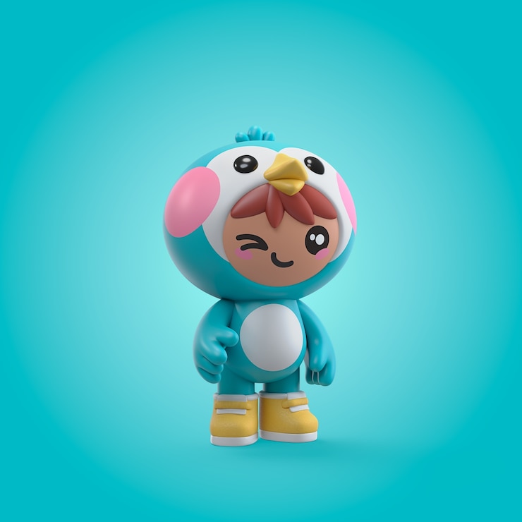 PSD gratuito ragazzo in 3d con un costume
