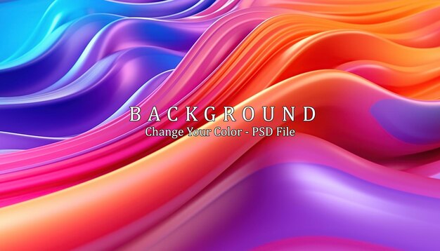 Rainbow 3d Fluid Shapes IA generativa