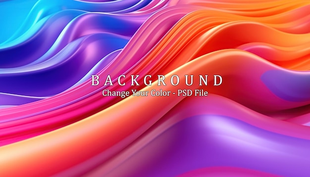 Rainbow 3d Fluid Shapes IA generativa