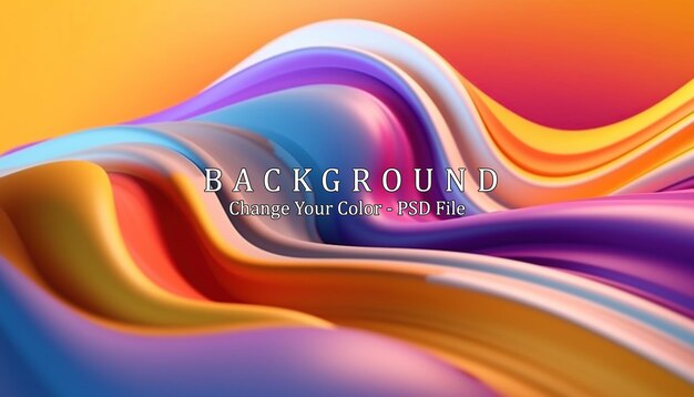 Rainbow 3d Fluid Shapes IA generativa