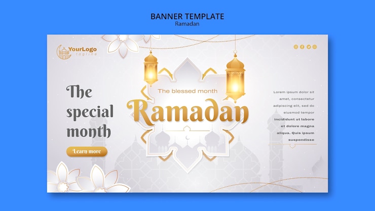 PSD Gratis ramadan celebration banner template
