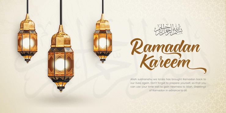 PSD Gratis ramadan kareem arabic banner in golden style design template