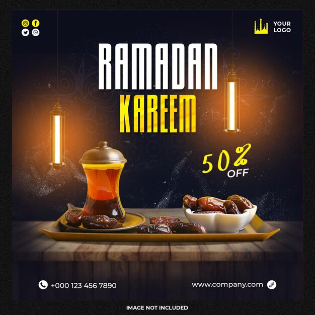 Ramadan Kareem Social Media Post-sjabloonontwerp