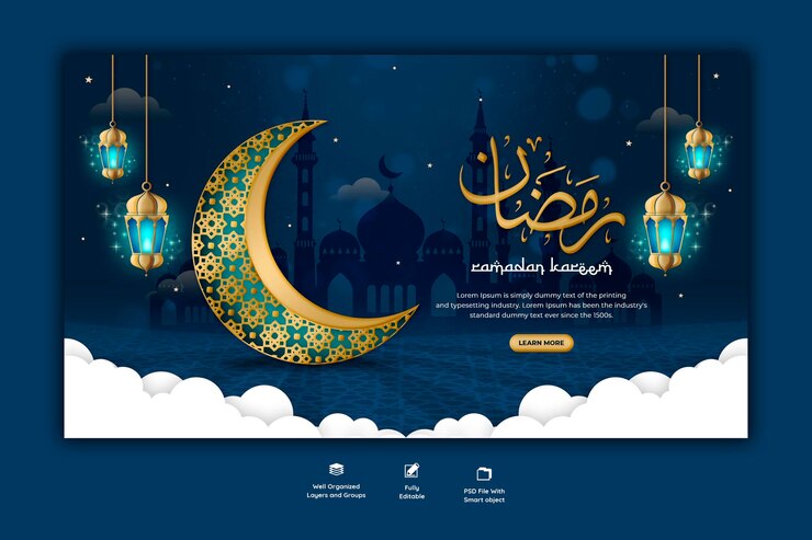 Ramadan Kareem traditionele islamitische festival religieuze webbanner