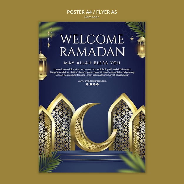 Gratis PSD ramadan-sjabloonontwerp