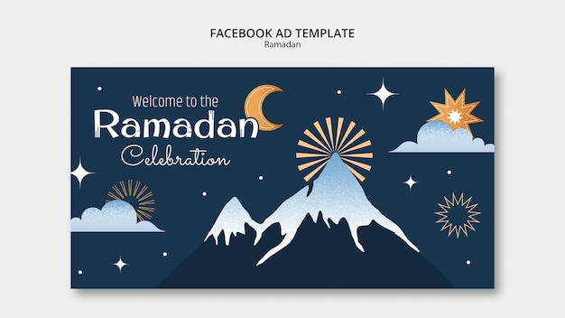 Gratis PSD ramadan viering facebook sjabloon