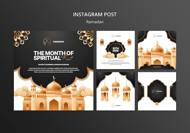 Gratis PSD ramadan viering instagram-berichten