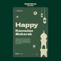 Gratis PSD ramadan viering poster sjabloon