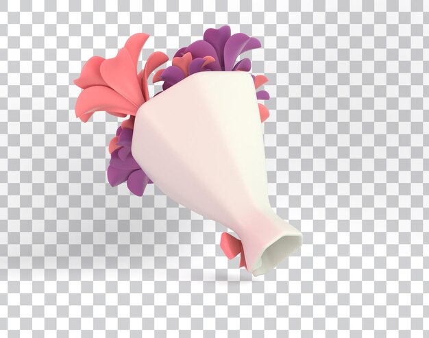 Ramo de flores de dibujos animados lado derecho