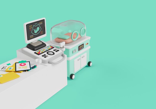 Rappresentazione 3d del fondo delle vendite di sanità
