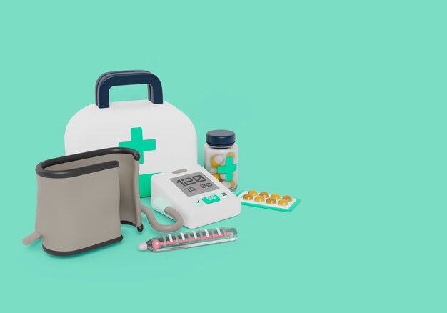 Rappresentazione 3d del fondo delle vendite di sanità