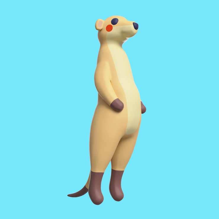 PSD gratuito rappresentazione 3d dell'animale selvatico