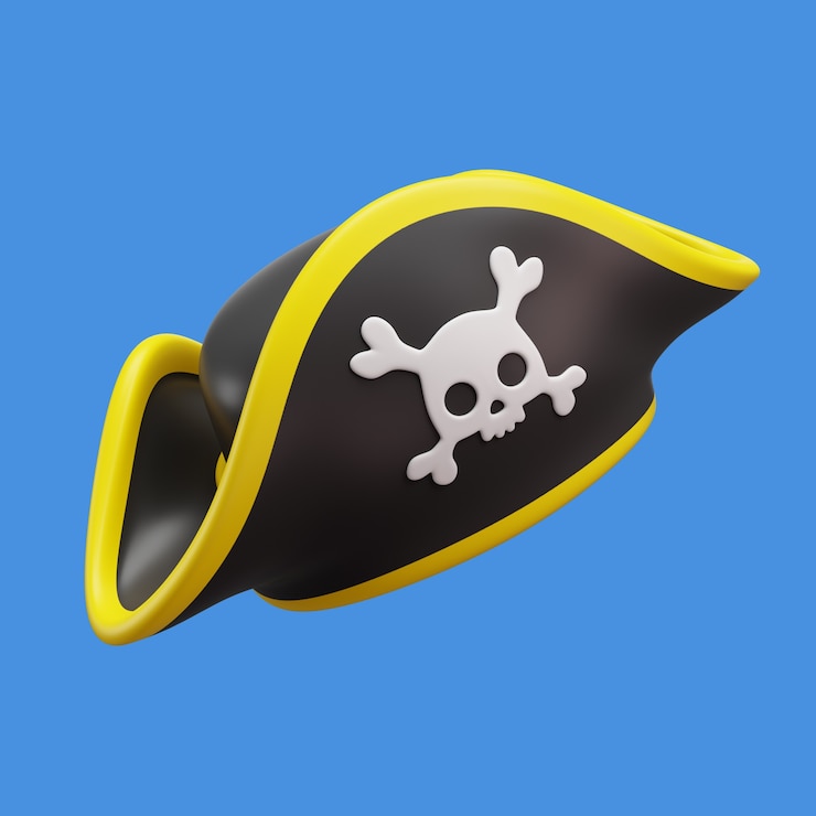 PSD gratuito rappresentazione 3d dell'icona dei pirati