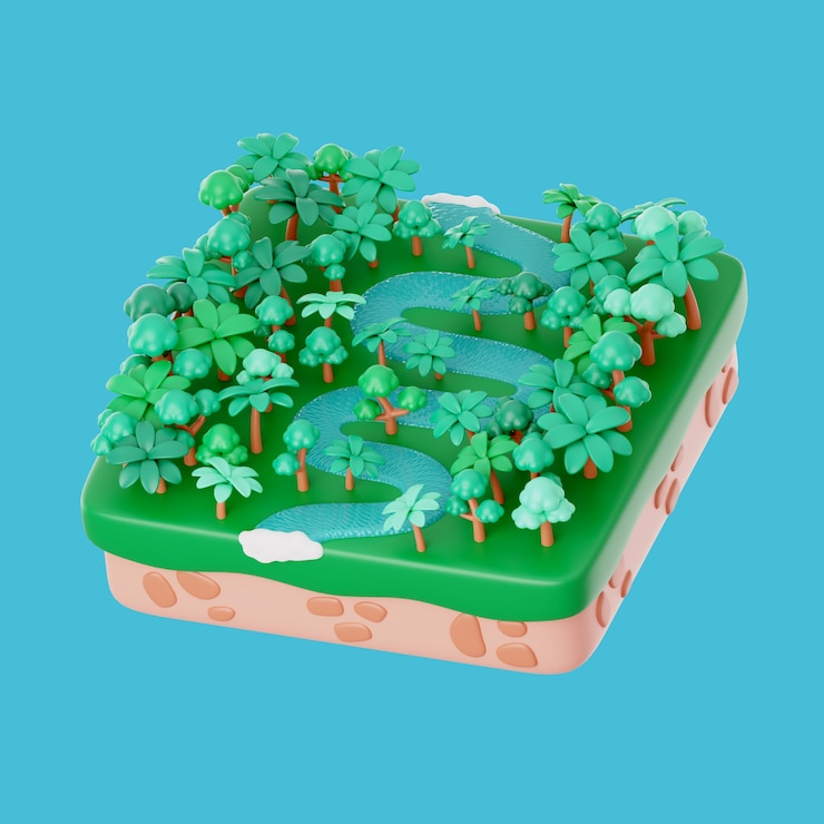 PSD gratuito rappresentazione 3d dell'icona del brasile