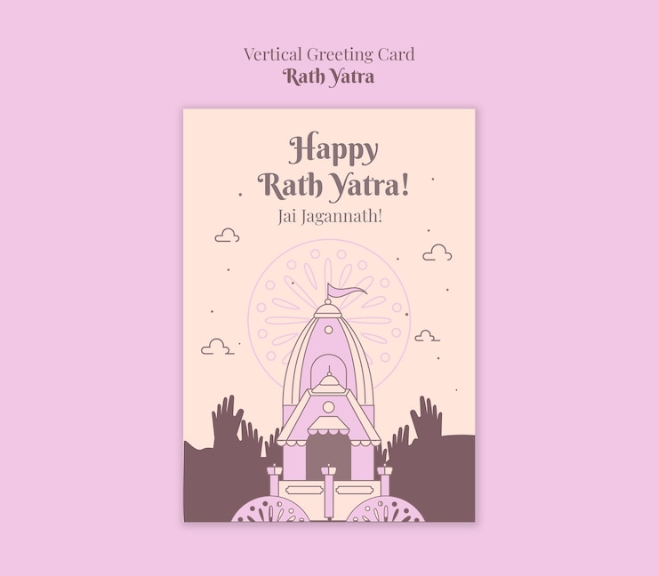 Gratis PSD rath yatra sjabloonontwerp